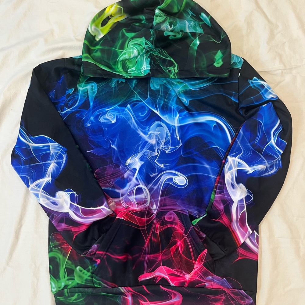 Multicolor Smoke Pattern Hoodie